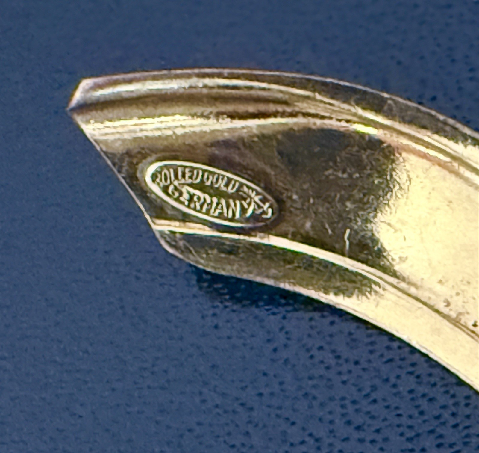 Vintage Germany Rolled Gold Bow Ribbon Brooch