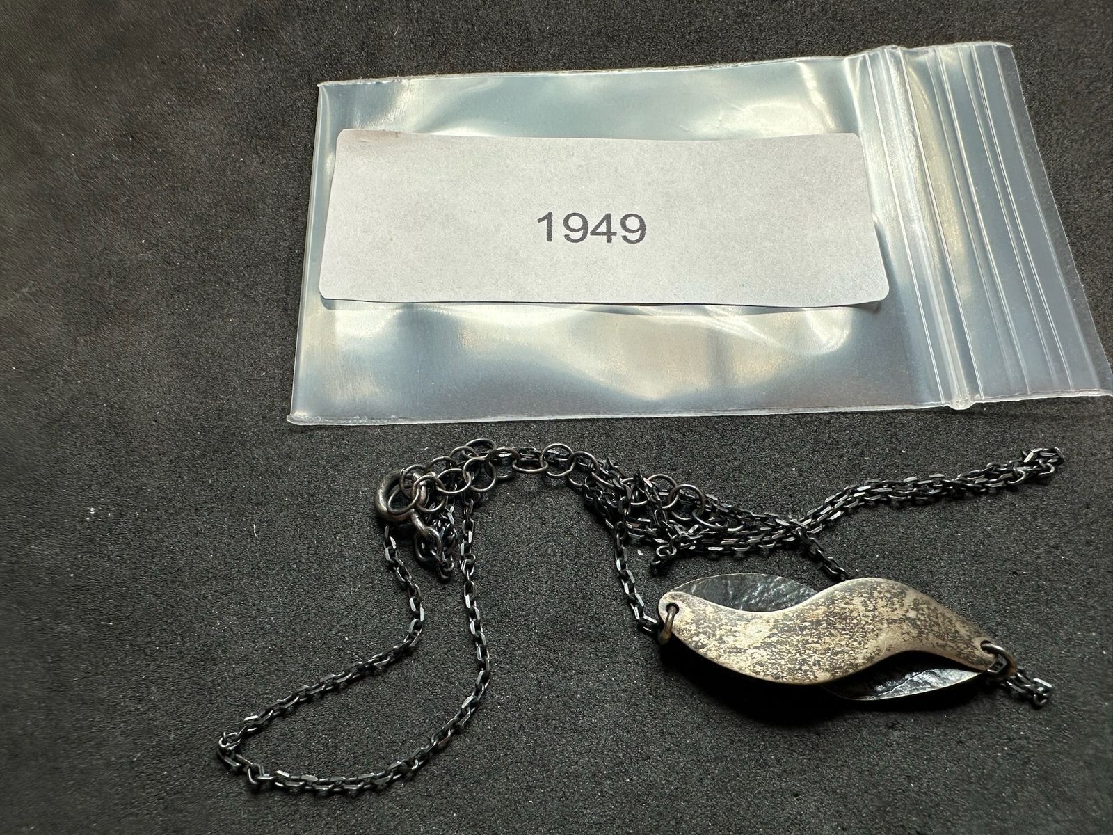 5.00g Vintage Sterling Silver 925 Abstract Pendant Adjustable Necklace 19 in M