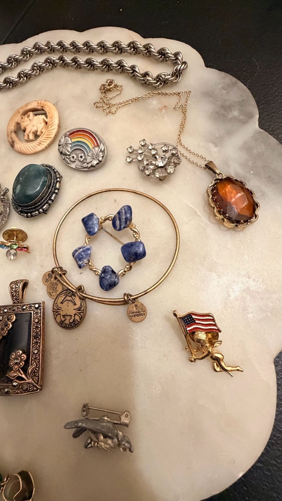Assorted Vintage Costume Jewelry Collection Including Alex and Ani and Razza