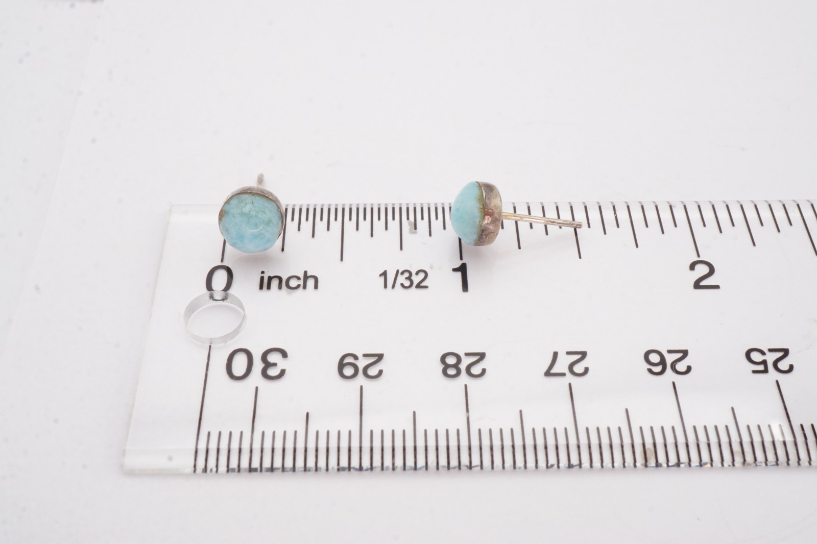 Vintage Sterling Silver 925 Larimar Earrings