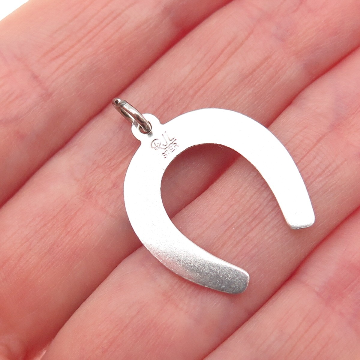 Rembrandt 925 Sterling Silver Vintage Happy Birthday Horseshoe Charm Pendant