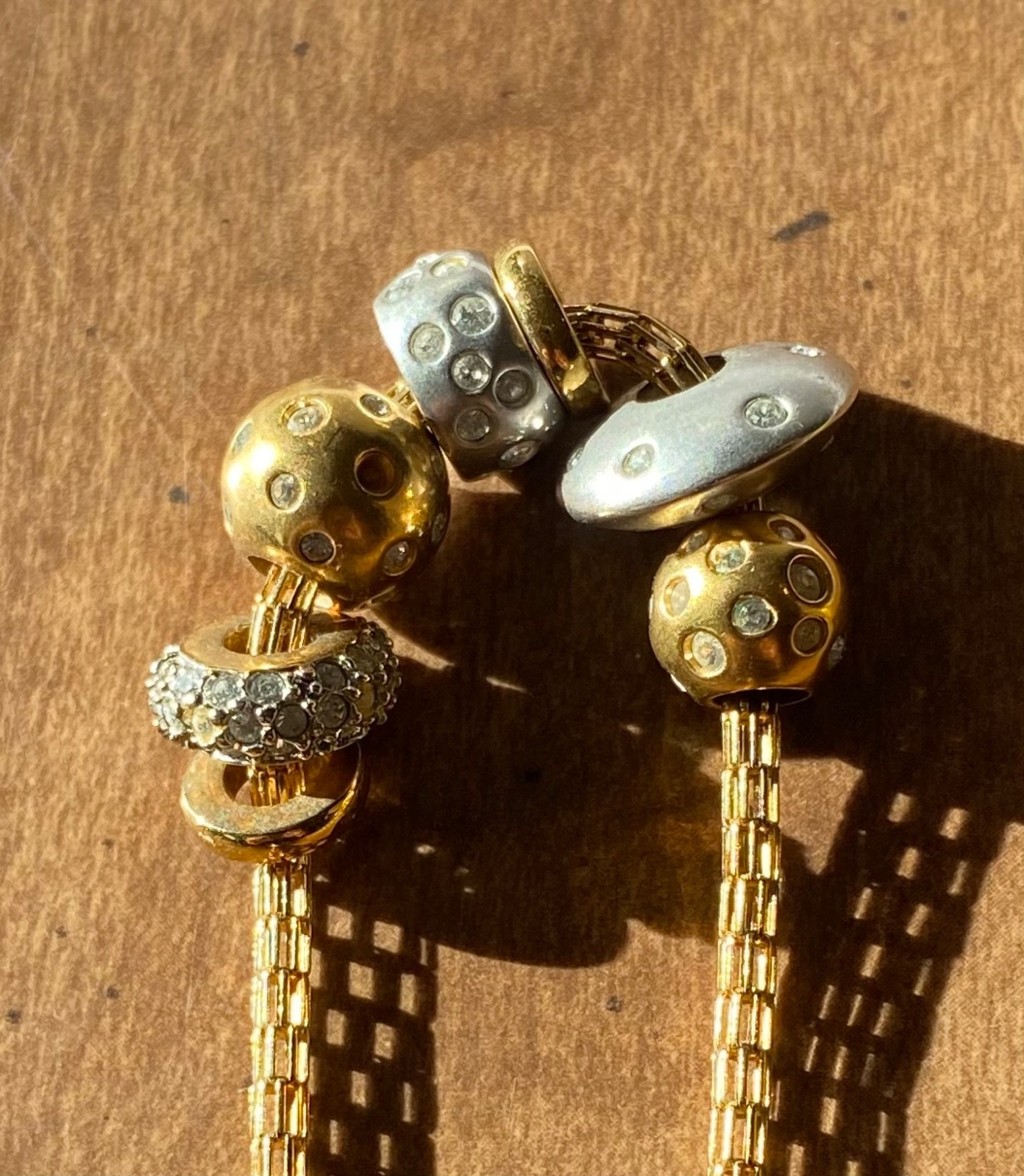 Signed, Swarovski, Slide Ball Charms, Vintage