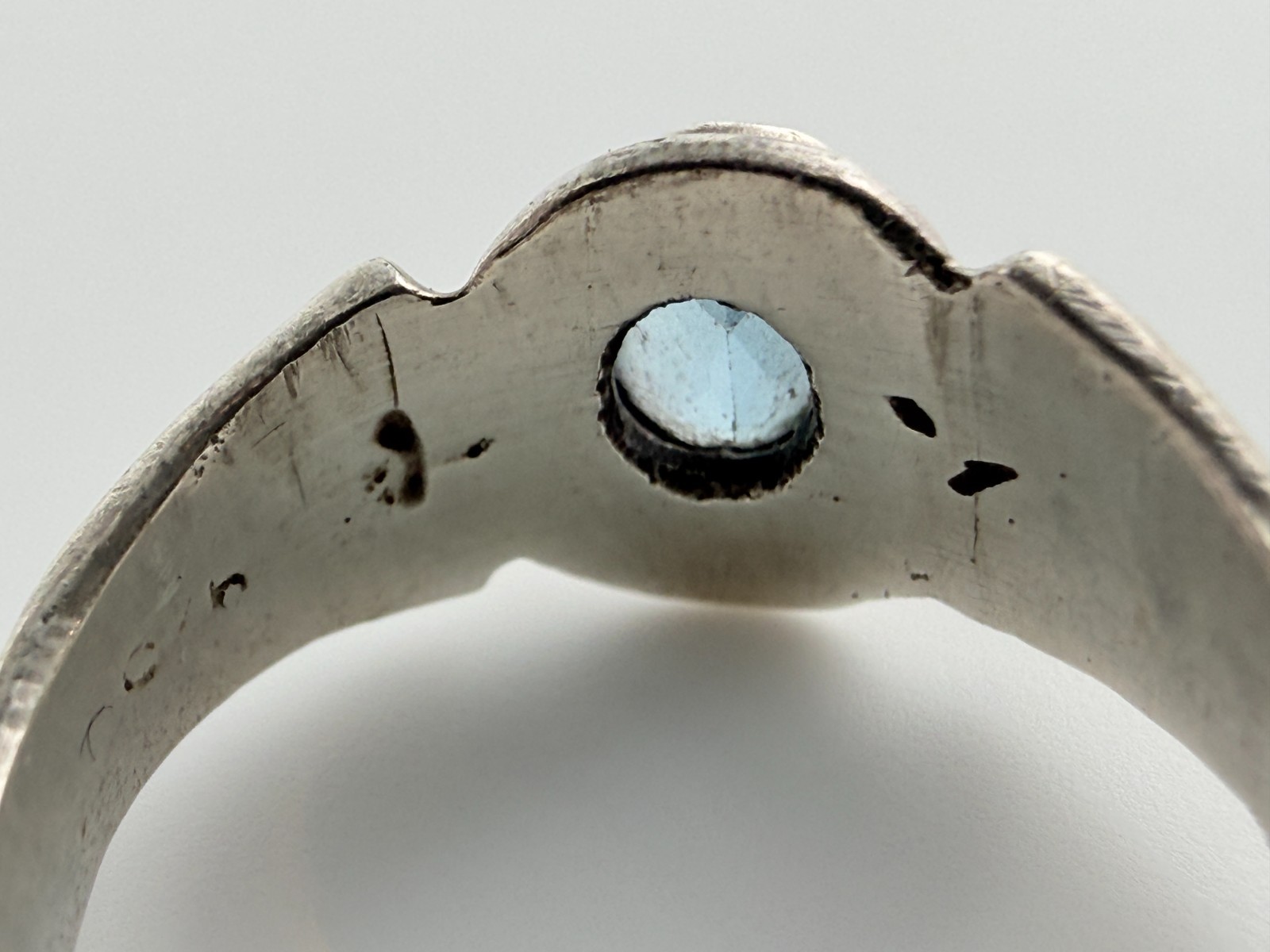 Vintage Sterling Silver Oval Cut Blue Topaz Ring 925 Size 5.5 Weighs 3.6g
