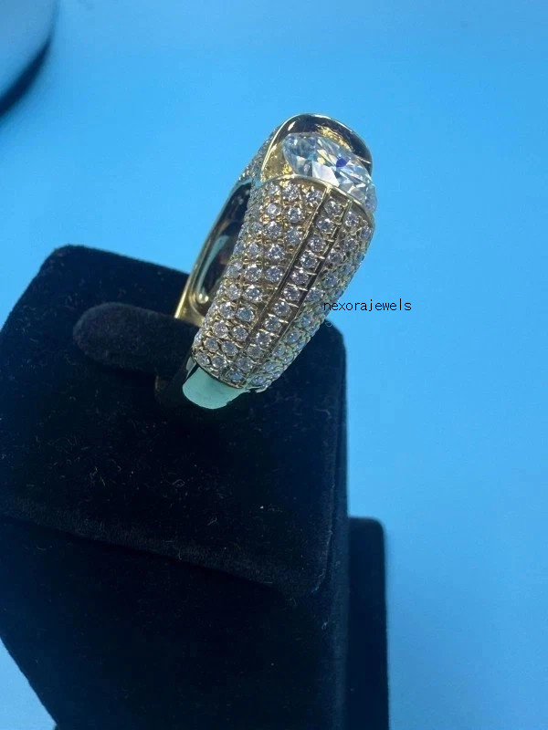 2.35Ct VVS1 Round Cut Lab-Created Diamond Men’s Wedding 14K Yellow Gold FN Ring