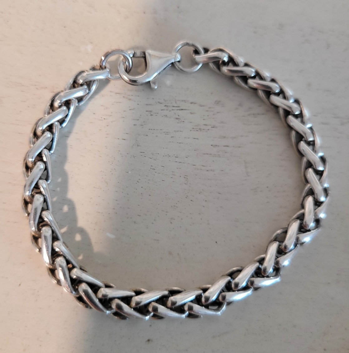 Vintage MSC 925 Sterling Silver Interwoven Link Bracelet 7.5″ L – 23.6 grams