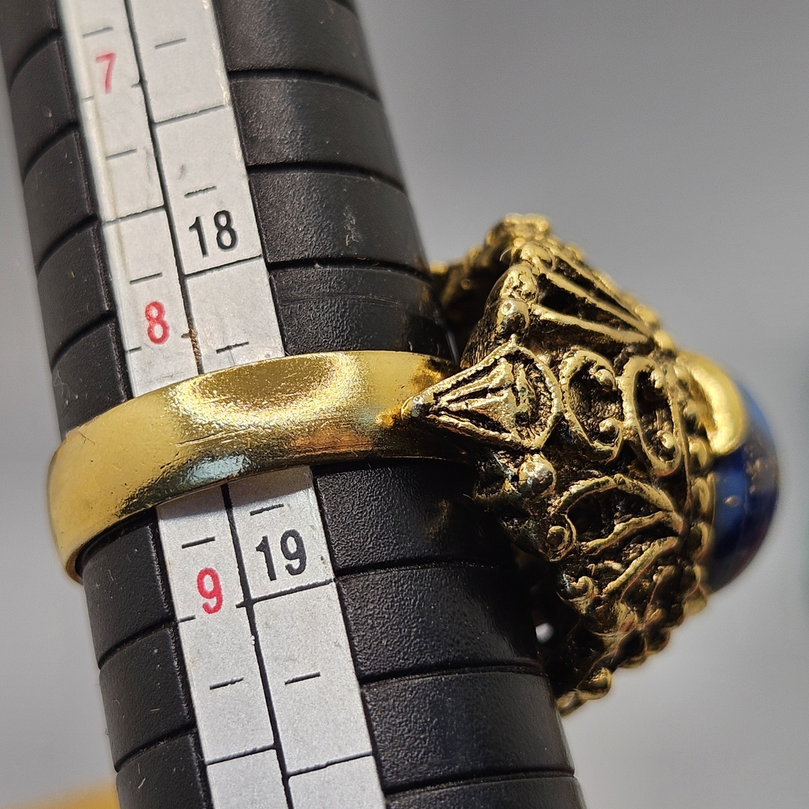 Vintage Lady Ellen Ring Set Interchangeable Magne Gems Gold Tone Glass Stone Lot