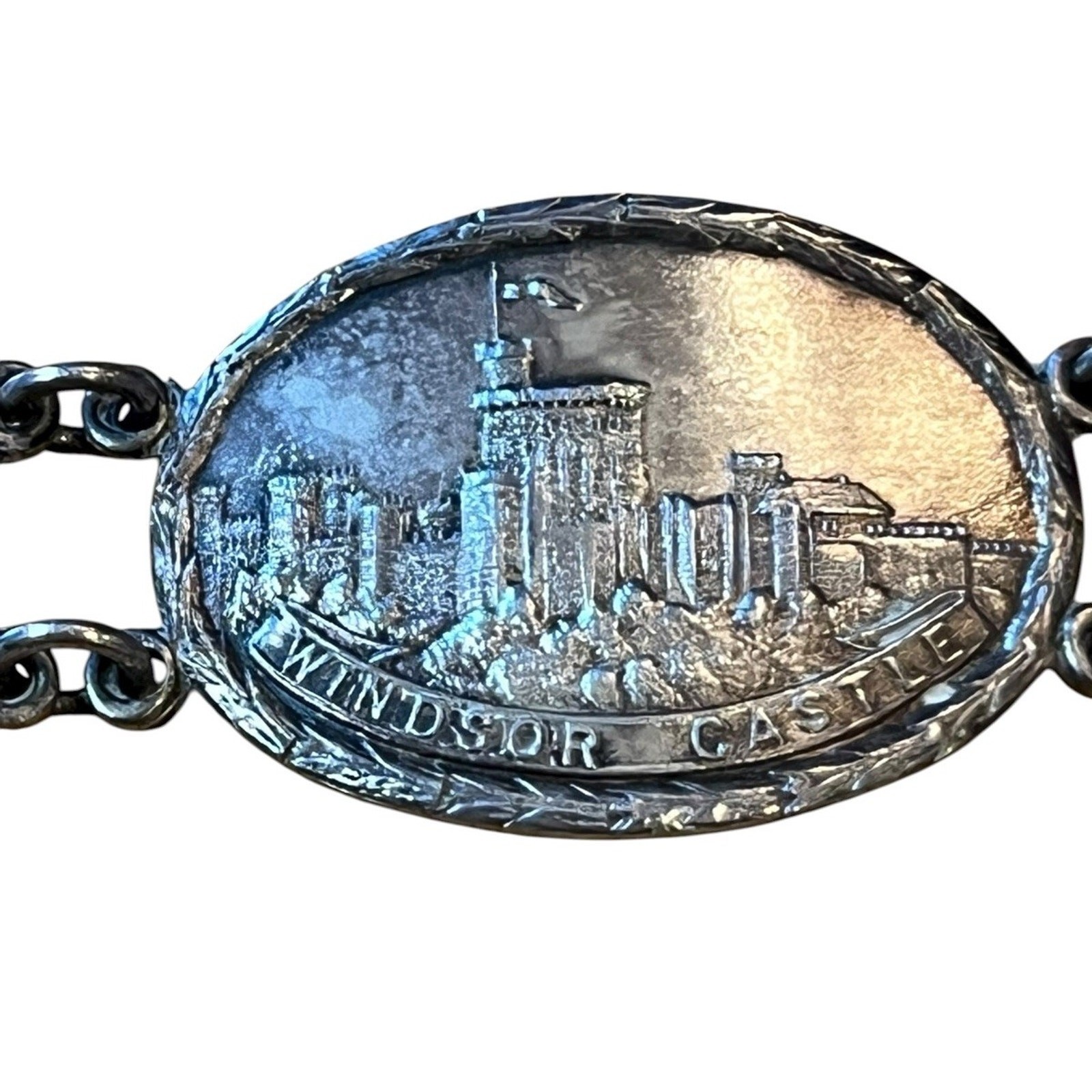 STERLING SILVER SOUVENIR LONDON ENGLAND VTG WOMENS BRACELET 7.5” Tourist Sites