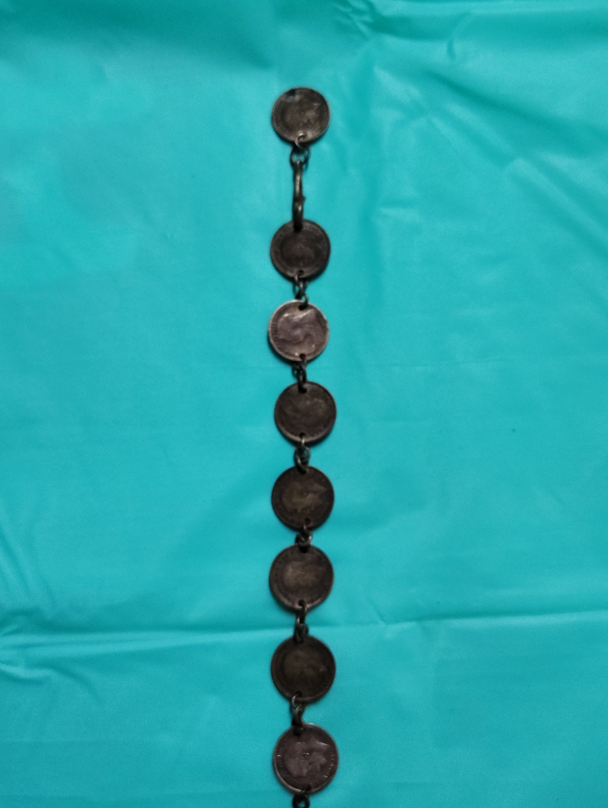 Vintage King George V Silver Coin Bracelet 1915-1935 3 Different Coins
