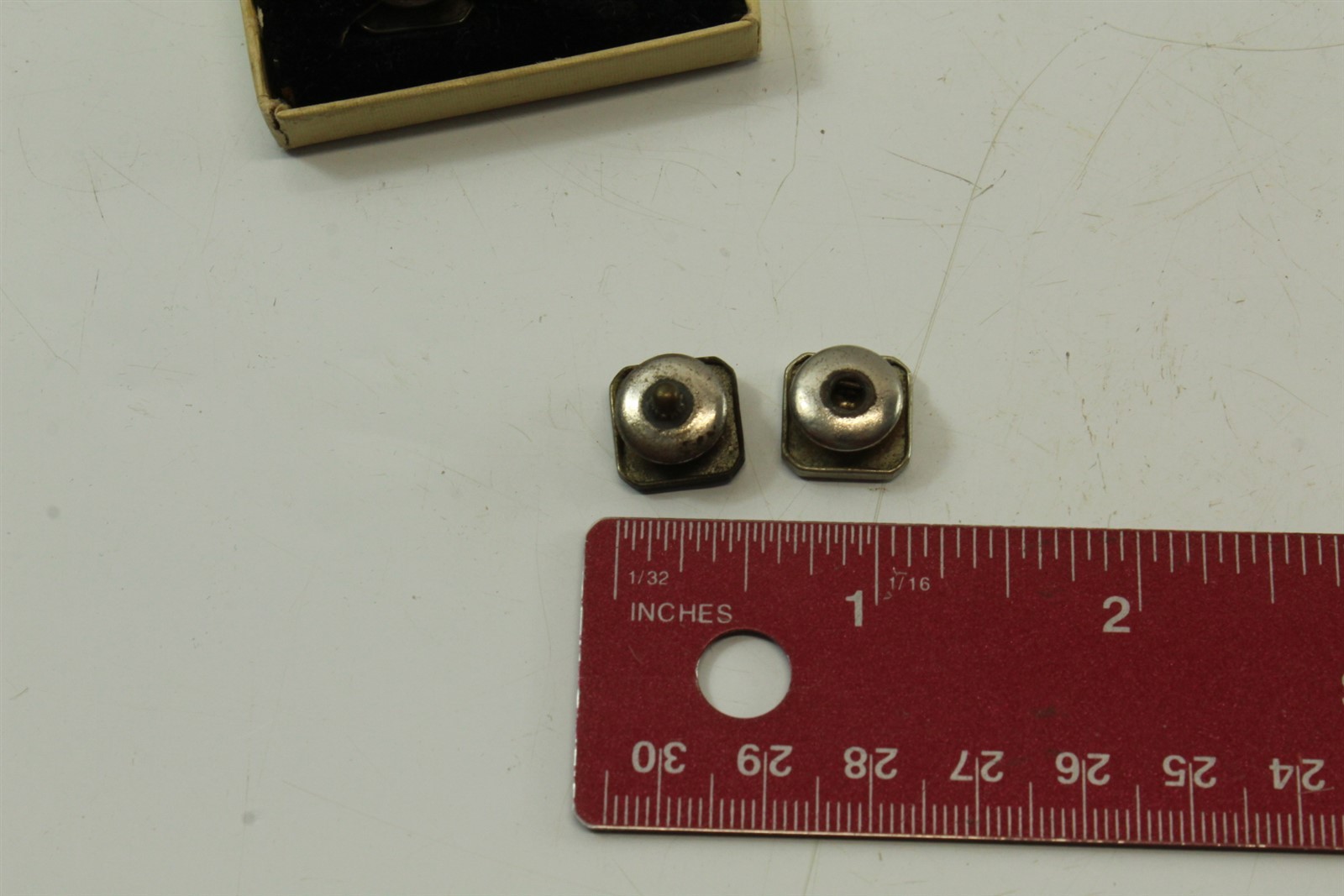 Vintage Snap Cufflinks Silvertone Alloy