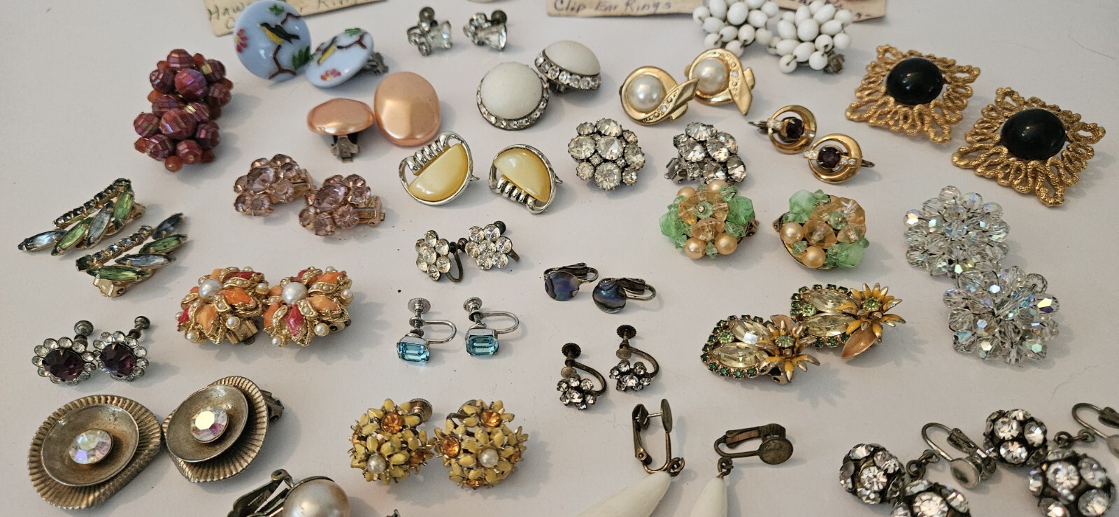 VTG Earrings Clip & Screwback Lot x33 Japan, Germany, Hong Kong Alice Caviness.