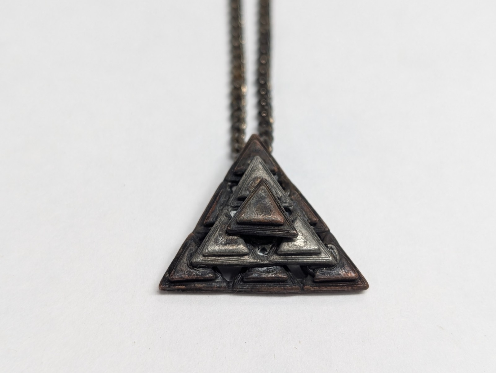 Triangle Pendant Necklace Geometric Pyramid Hipster Chain Charm Triangles Stack
