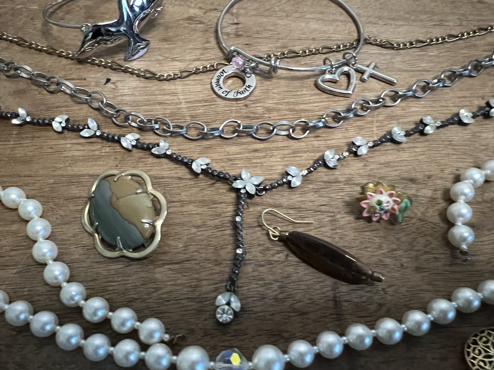 1 lb 3 oz Vintage Costume Jewelry Lot