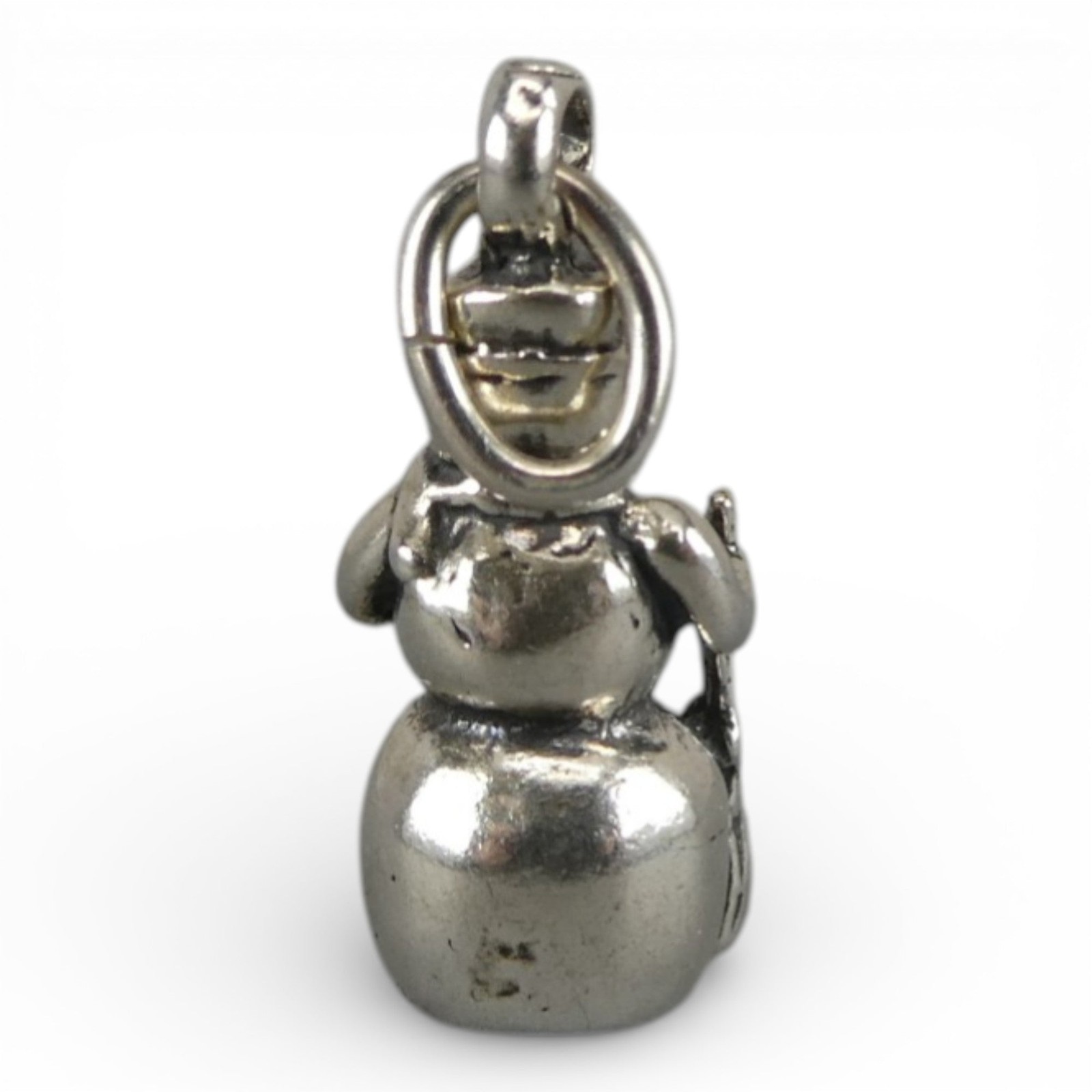Sterling Silver SNOWMAN Charm for Bracelet by Brown County Silver
