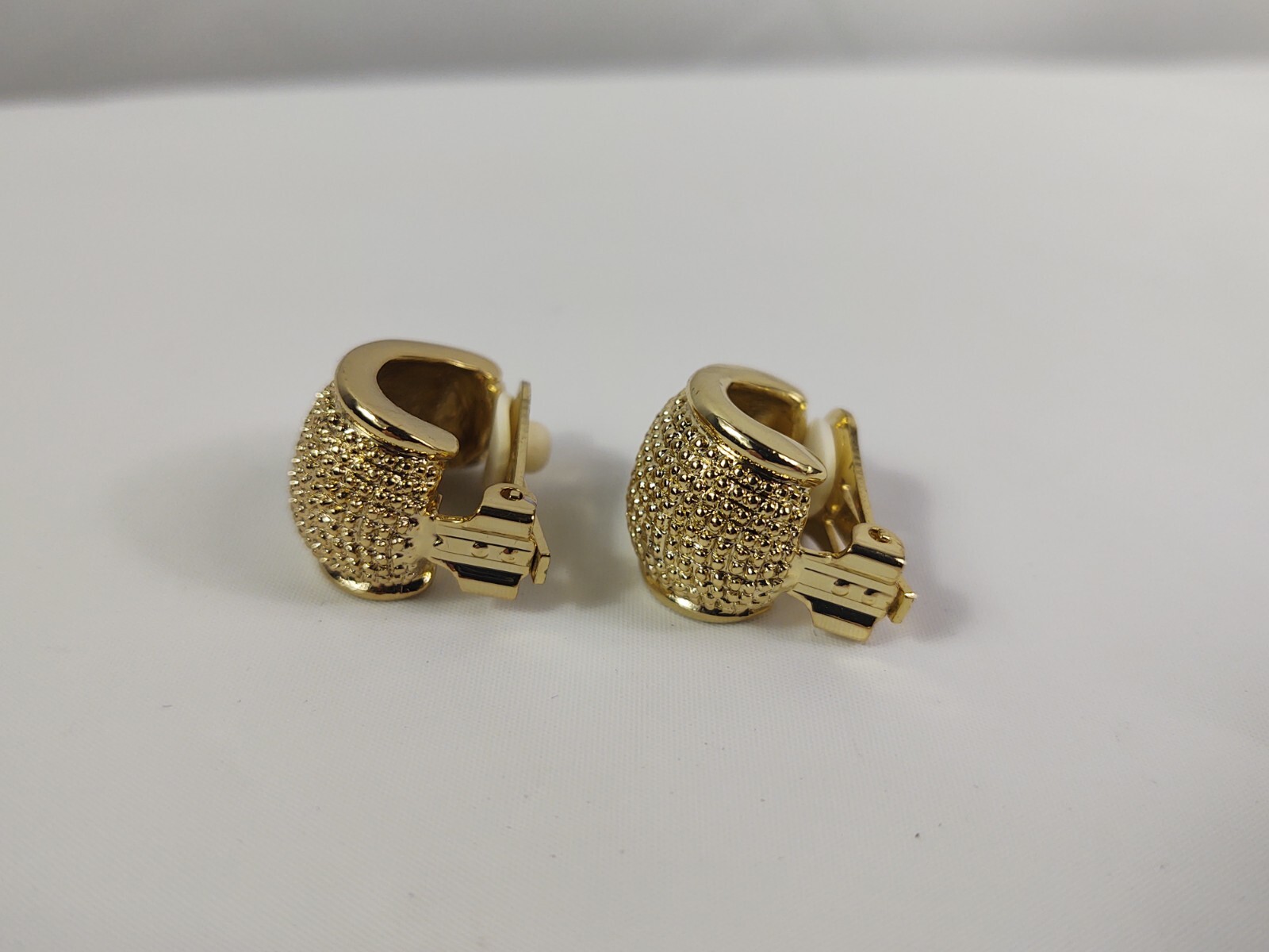Vintage Necessities Sensitive Ears Clip Earrings Gold Tone Nickel Free Jewelry