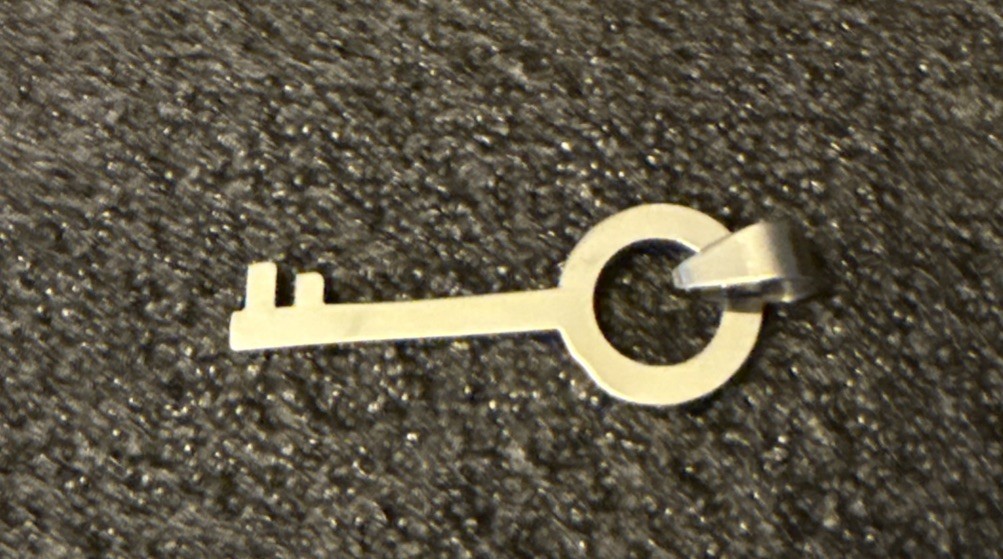 New! 40mm Stainless Steel Skeleton Key with Bail. US Seller