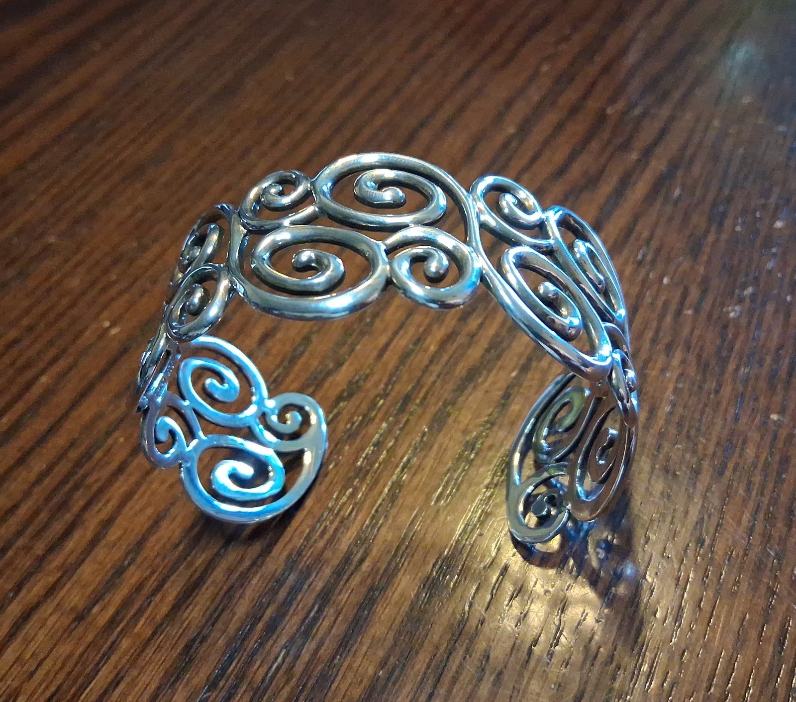 Vintage Sterling Ross Simons Swirl Scroll Cuff Bracelet 31g See Pics/Description