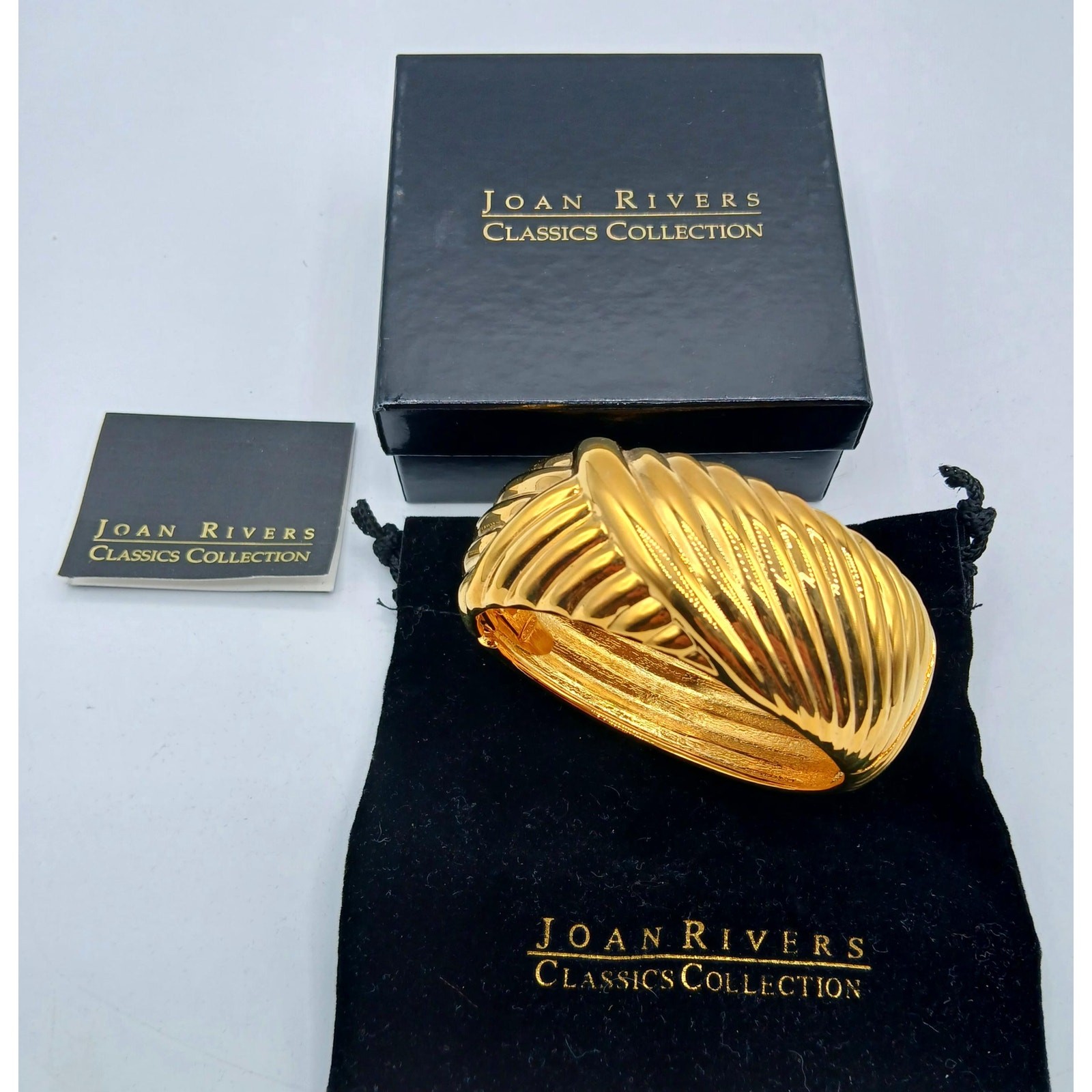 New in Box JOAN RIVERS Signed Hinged Bracelet