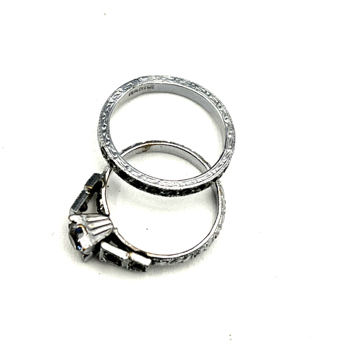 Vintage Little Nemo Paste Stone Ring Set Silver Tone Size 4.75 – 6