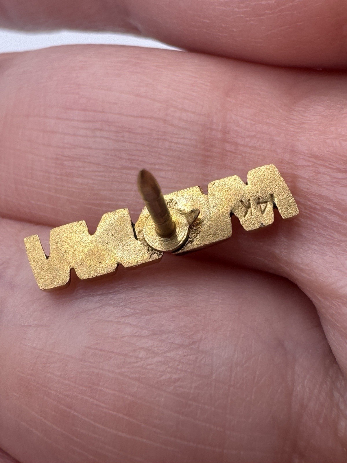 Unknown Vintage 14k Gold Lapel Pin 📌 Stamped Interesting 0.94gr Marked