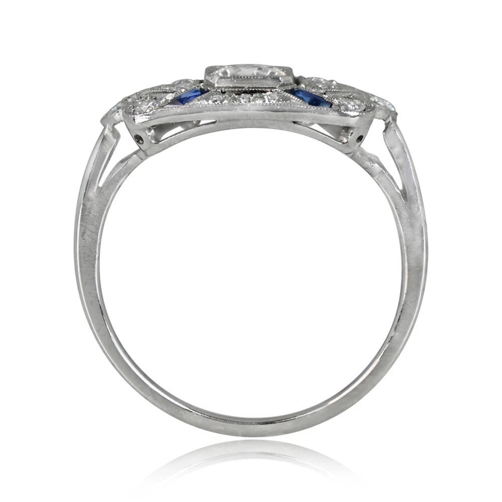 2.25Ct Vintage Art Deco style Lab Created Diamond Wedding 14K White Gold FN Ring