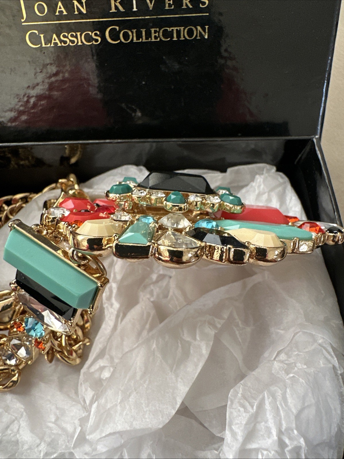 JOAN RIVERS CLASSICS COLLECTION Vintage Statement Mosaic Necklace in Box