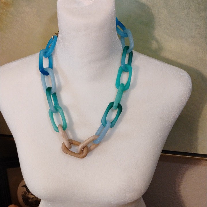 Chicos Multicolor Chunky Chain Statement Necklace