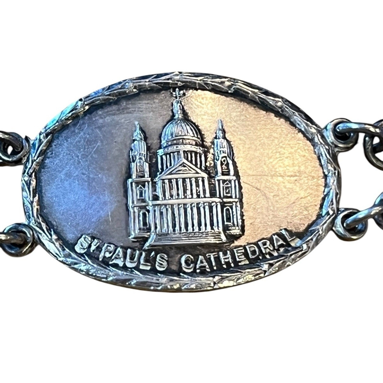 STERLING SILVER SOUVENIR LONDON ENGLAND VTG WOMENS BRACELET 7.5” Tourist Sites