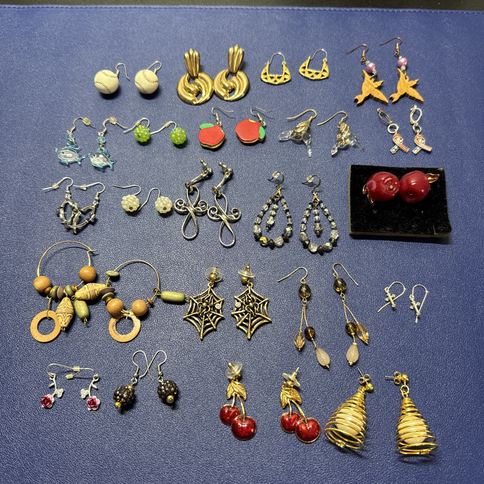Vintage Napier, Avon Dangle Earrings Pierced Lot Of 22 – See Pictures