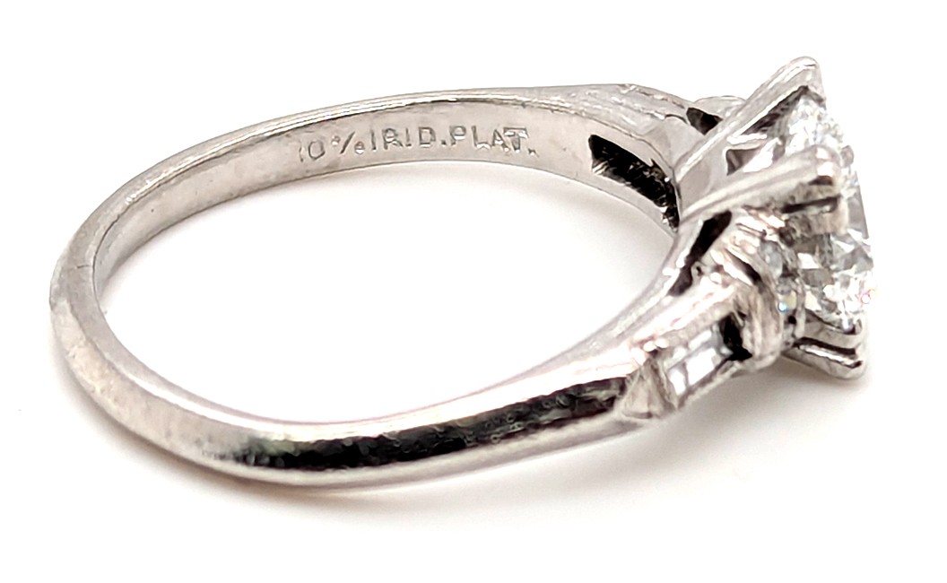 Antique Deco Diamond Engagement Ring 1ct D VS1 Ideal Platinum Genuine 1930’s