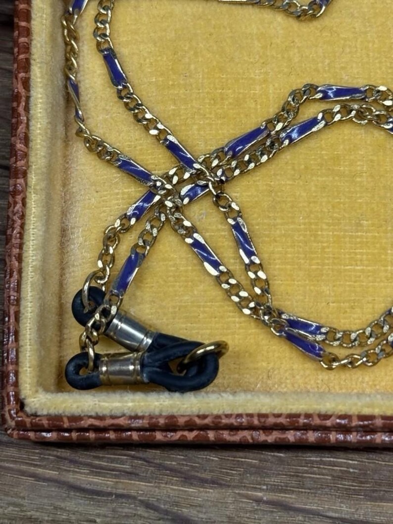 antique large pendant Rosenthal Style with necklace chain BEAUD France Enamel