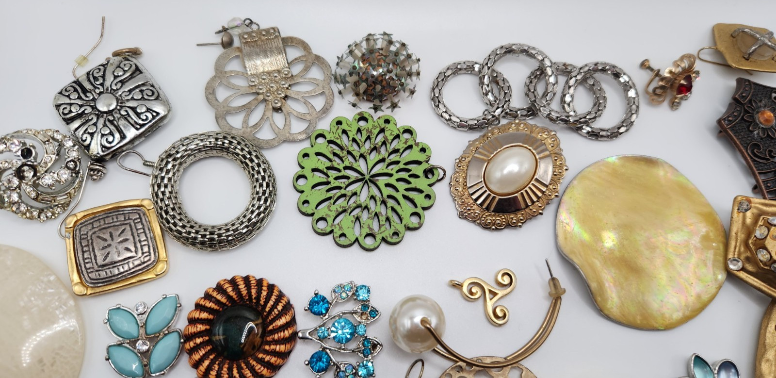 Craft Jewelry Pieces Junk Drawer 35 Different Pieces
