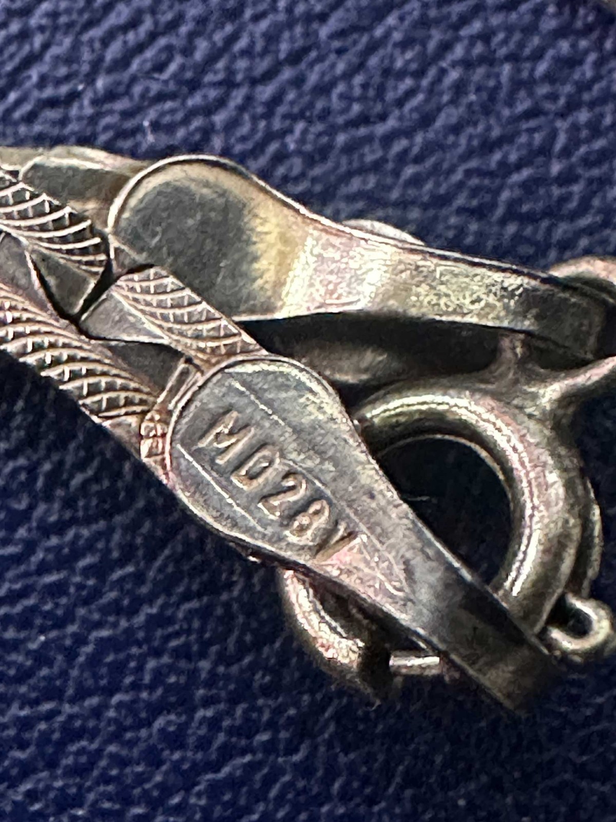 26g 1980s Taxco Mexico 925 Sterling Silver Modernist Zigzag Design with Chain
