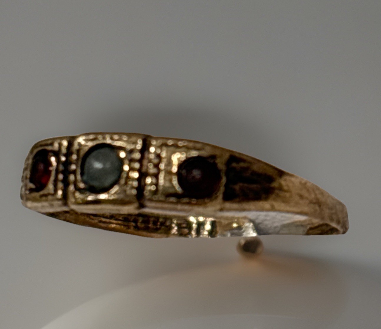 Vintage Little Nemo Gold Plated Rhinestone Childs Ring Size 1