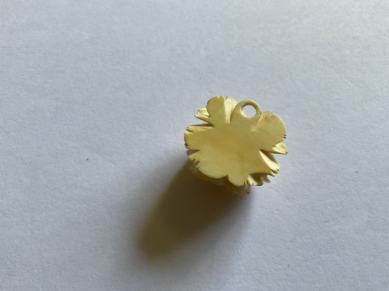 Vintage Carved Rose Pendant Unknow Material At Least 85 Years Old Perfect
