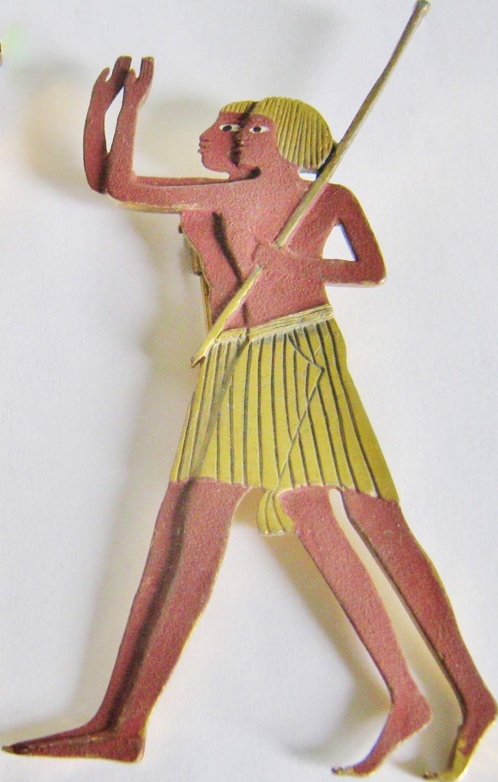 2 LARGE VINTAGE EGYPT PINS/CLIP UNUSUAL & COOL, FACE, BAKELITE, FUR CLIP