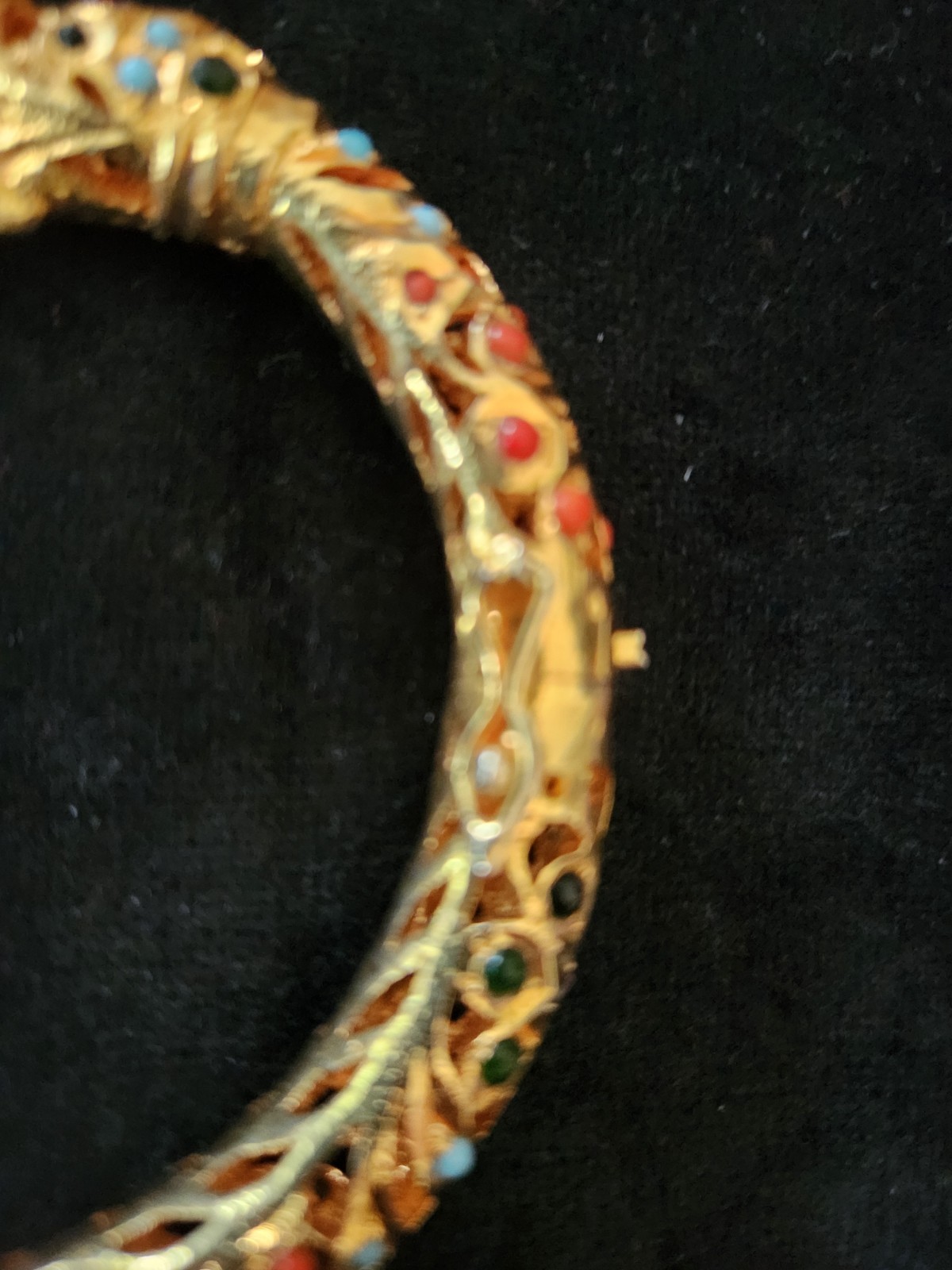 Antique Mughal Elephant Wedding Cuff Bracelet Gold Plated