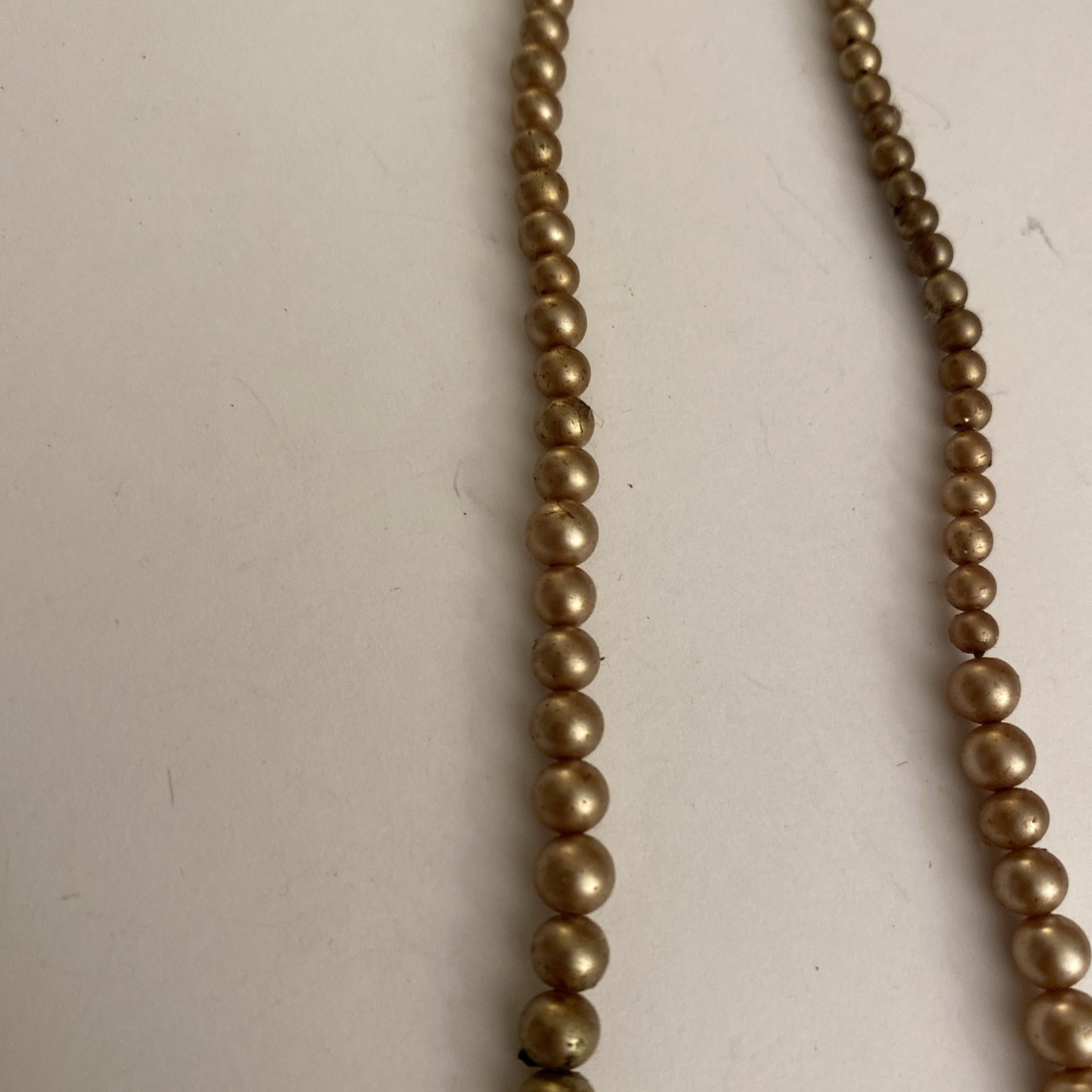Vintage Faux Pearl Necklace With Rhinestone Clasp