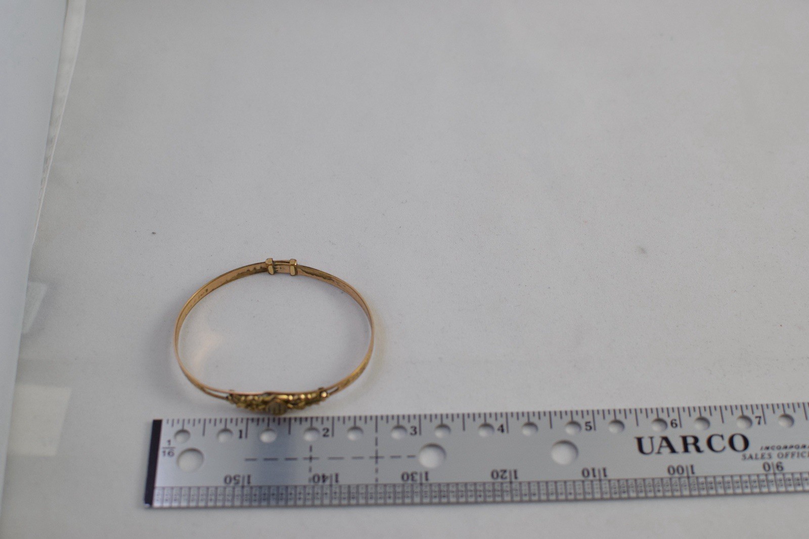 Antique Victorian Rolled Gold Floral Expandable Bangle Bracelet Read
