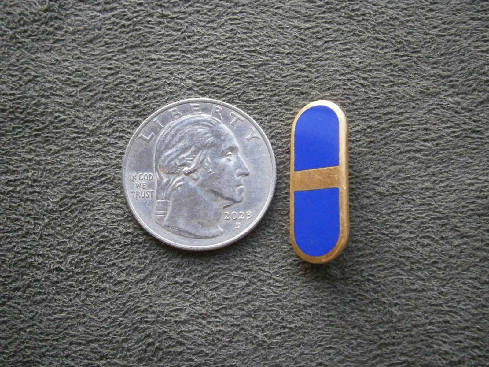 WWII US Army Air Force Flight Officer Vintage Enamel Lapel Pin Badge 2.6g
