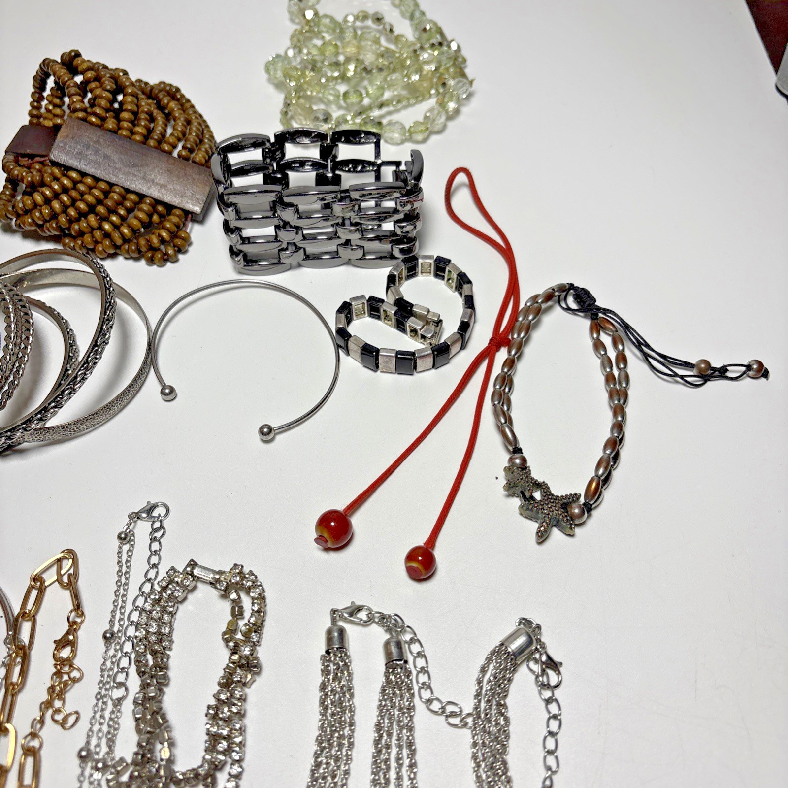 Vintage Costume Jewelry Bracelet Lot • Mixed Styles • Fashion Accessory Bundle