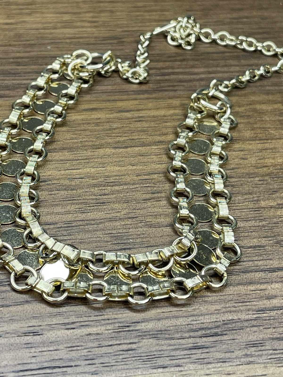 SARAH COVENTRY vintage gold Tone chain choker necklace