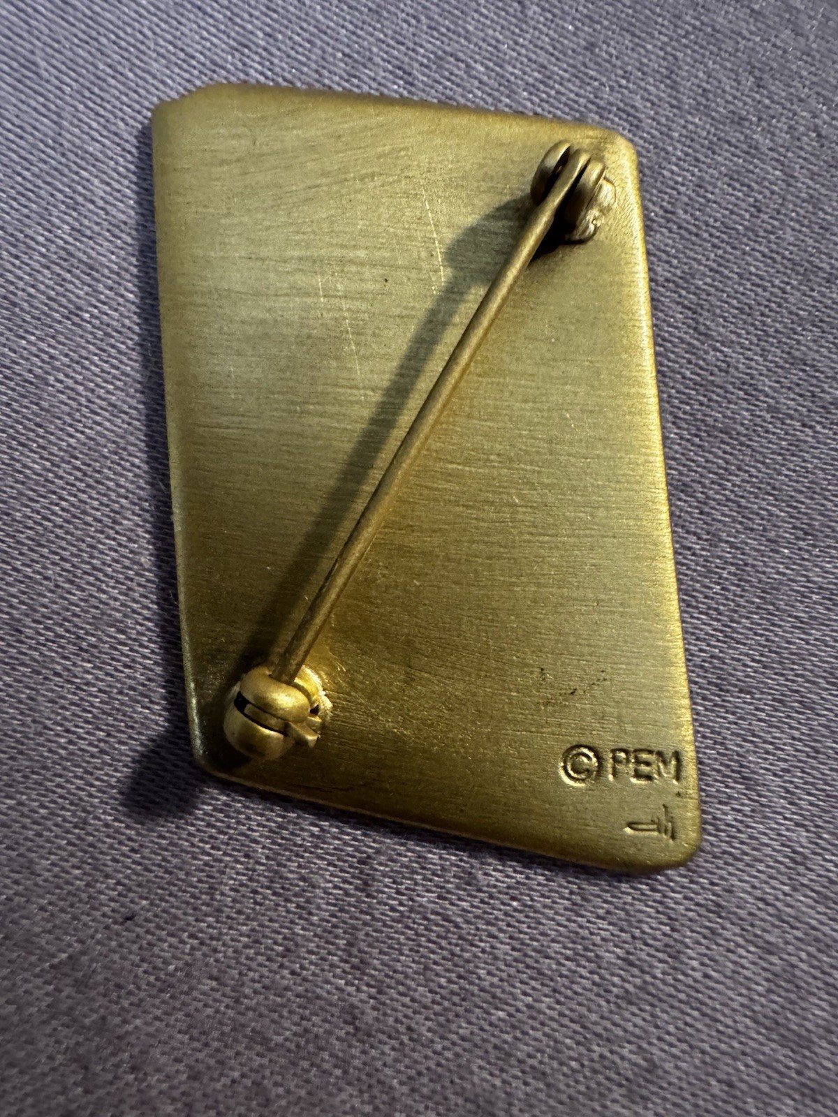 PEM Peabody Essex Museum Signed Bronze Color Floral Tree Book Brooch