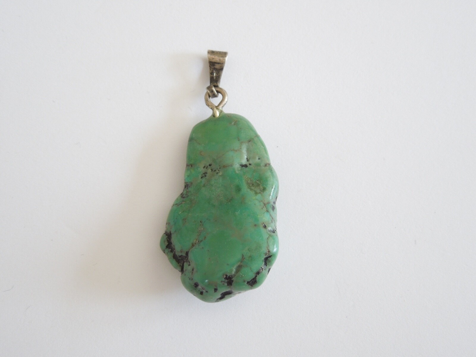 Pendant Turquoise Nugget 925 Sterling Silver 7.2 G/4.2 X 2.0 Cm