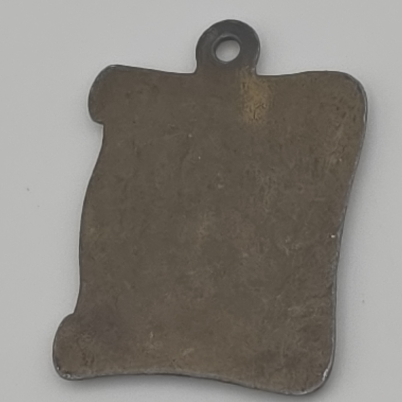 Engraved Bronze Square School Charm Pendant “Class of 76” Metal, No Stone