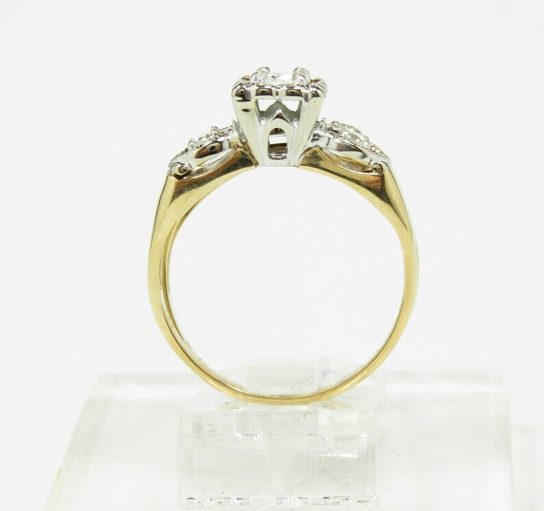 Vintage Engagement Ring and Wedding Band in 1.44 Ct Round Moissanite 925 Silver