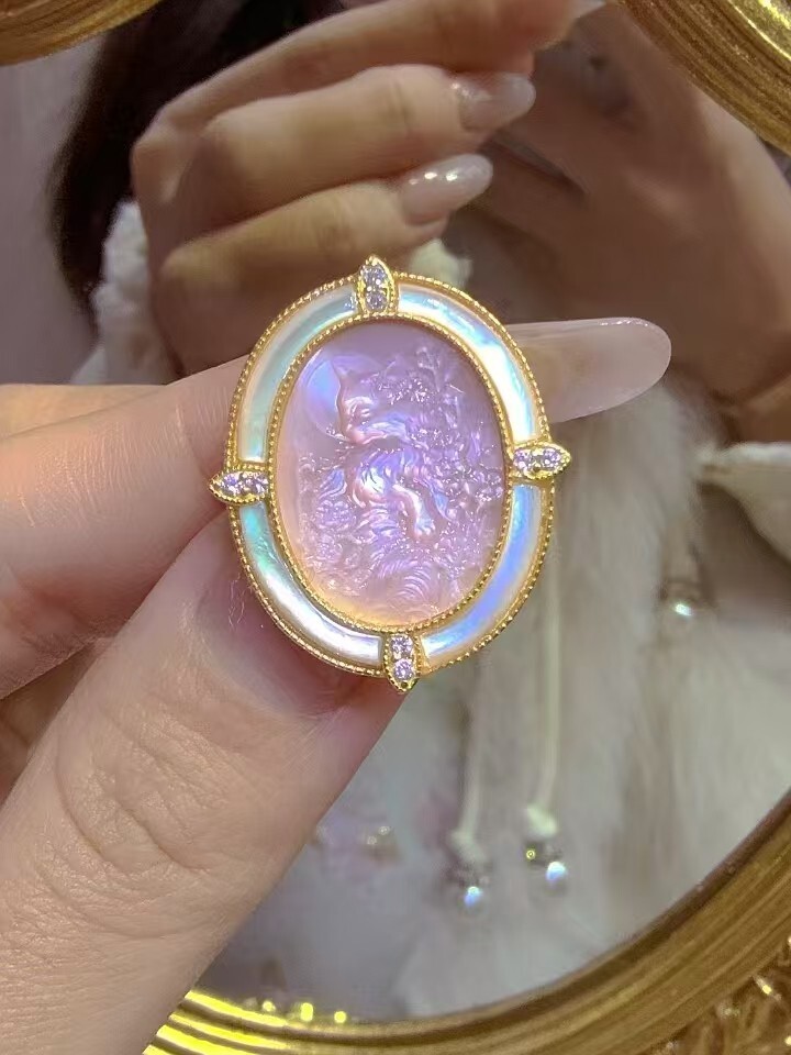 Antique style Cameo Pendant 925 Silver plated Vintage Necklace Estate Jewelry146