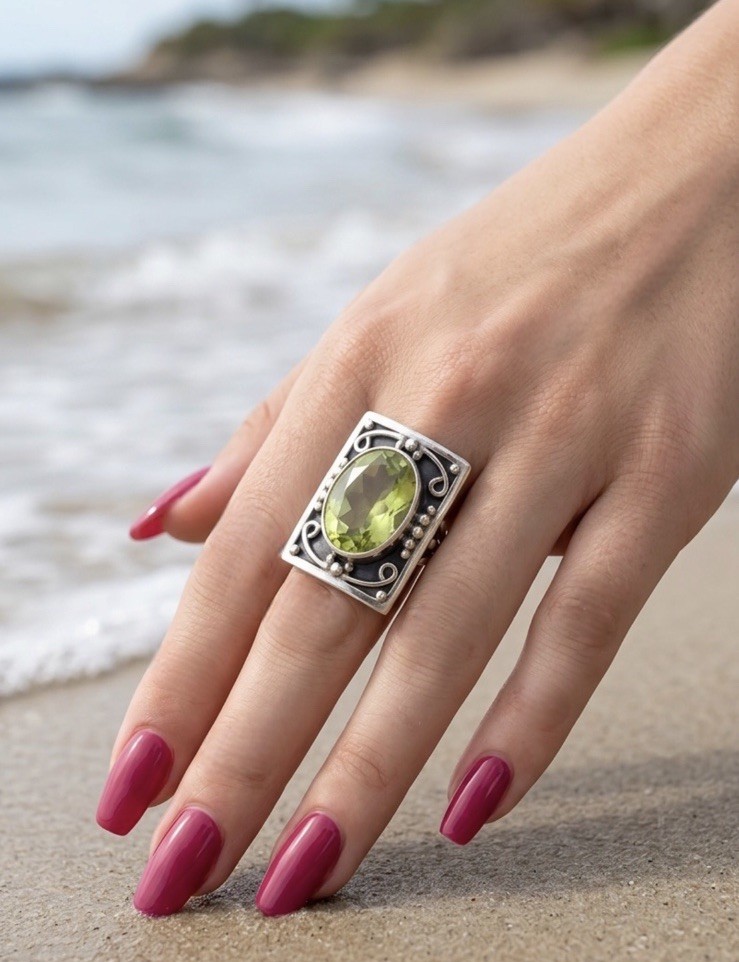 Vintage Nicky Butler Lemon Quartz RAJ Limited Addition Retired Ring Size 8