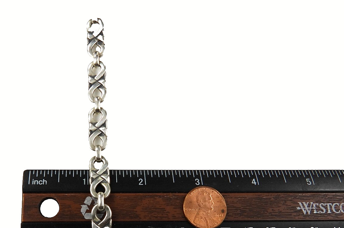 Retired James Avery 925 Sterling Silver X Link Bracelet Heavy Link Jewelry