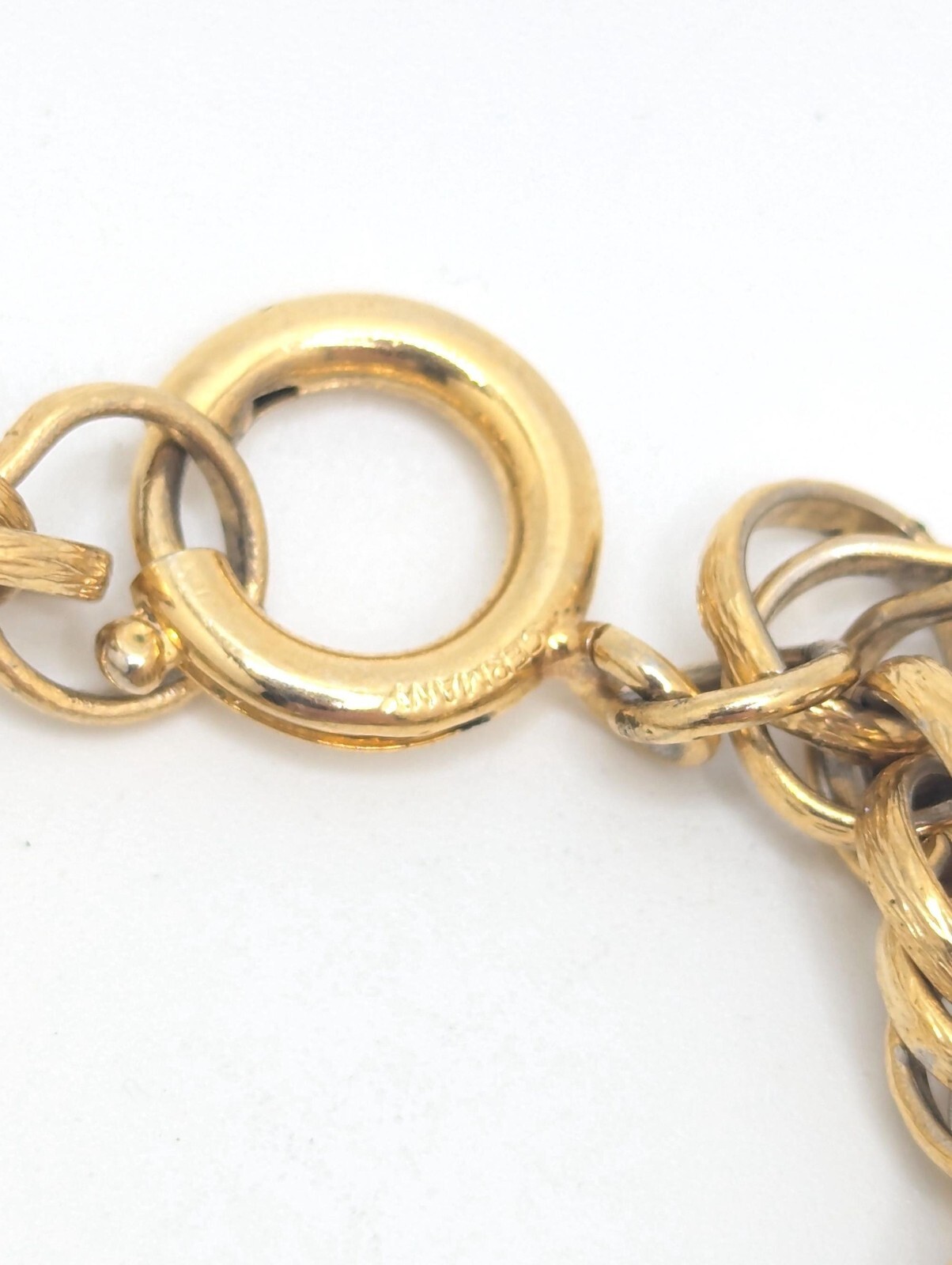 Vintage Germany Chunky Gold Braided Necklace Chain Statement Jewelry European