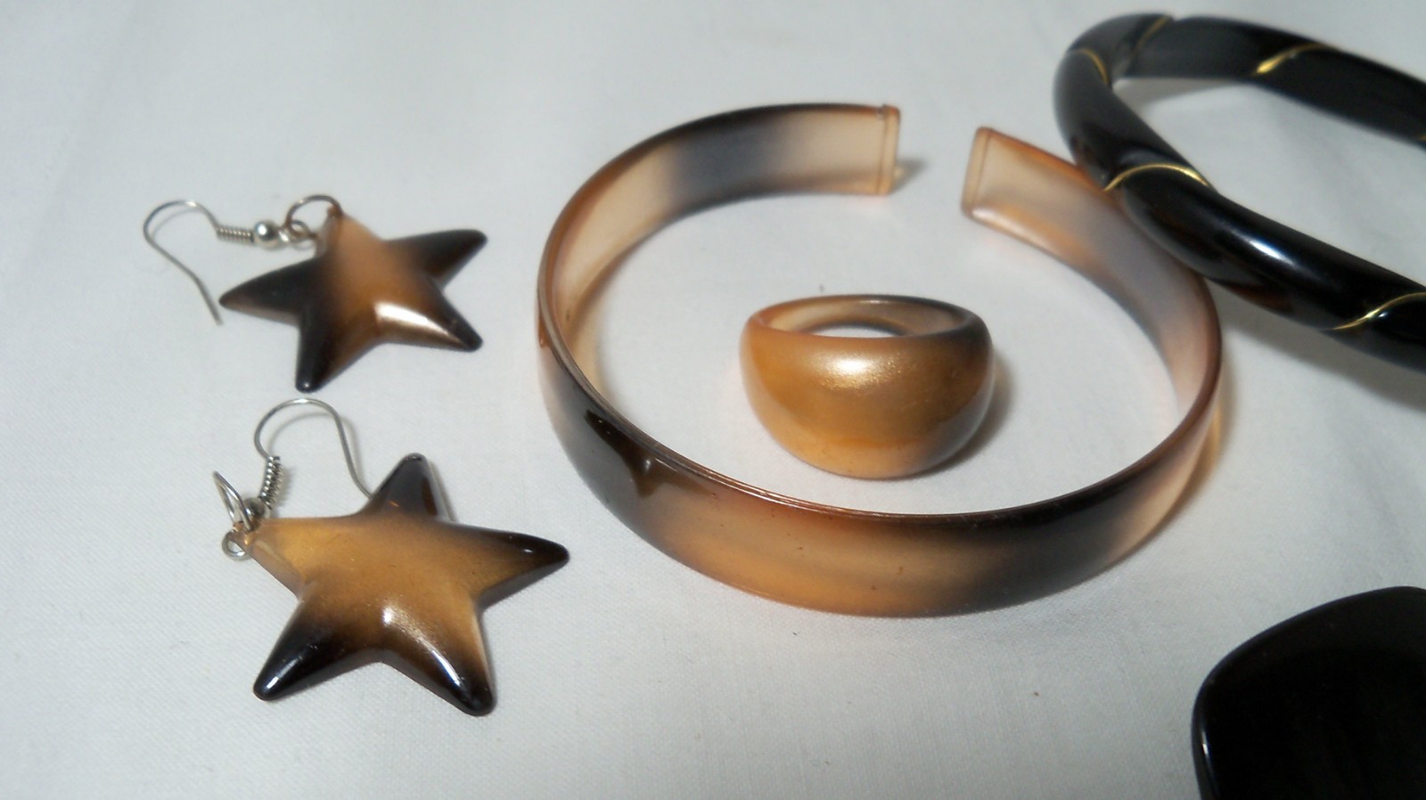 Lot of Vintage Now Acrylic Jewelry Necklaces Bangles Earrings